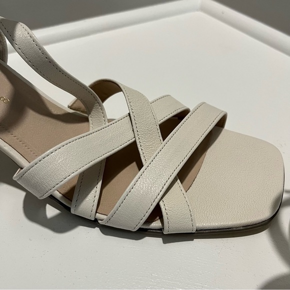 Gabor Damon Leather Ankle Square Toe Sling Back Heel Sandals - Picture 9 of 15